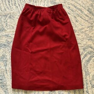 Evan Picone rust wool lined a line vintage skirt 10
